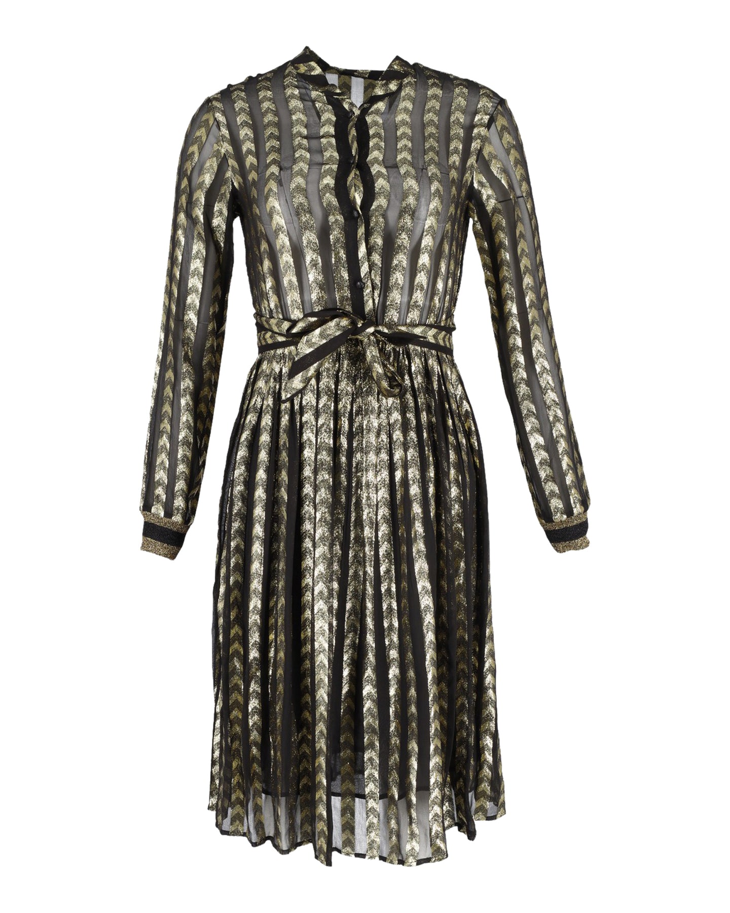 Dodo Bar oder Soraya Metallic Hemd Kleid aus schwarzer Viskose
