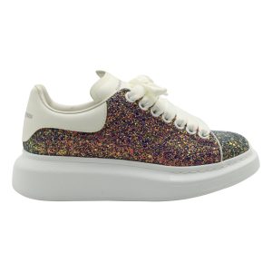 Alexander McQueen Übergroße Sneaker in mehrfarbigem Glitzer