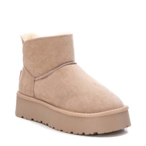 Damen Wildleder Winterstiefel in beige 7803981922364
