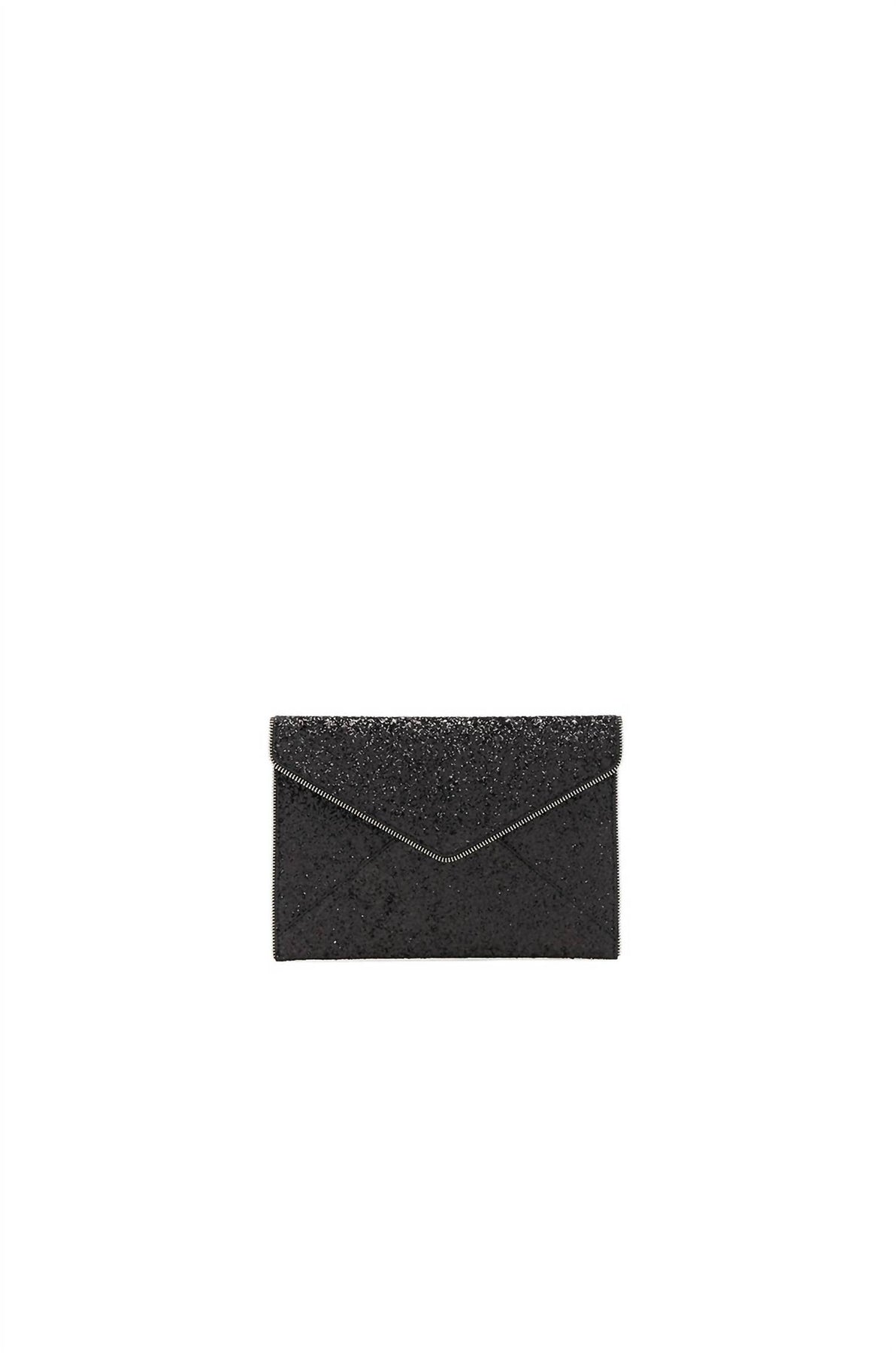 Glitzer Leo Clutch in schwarz Mehrfarbig
