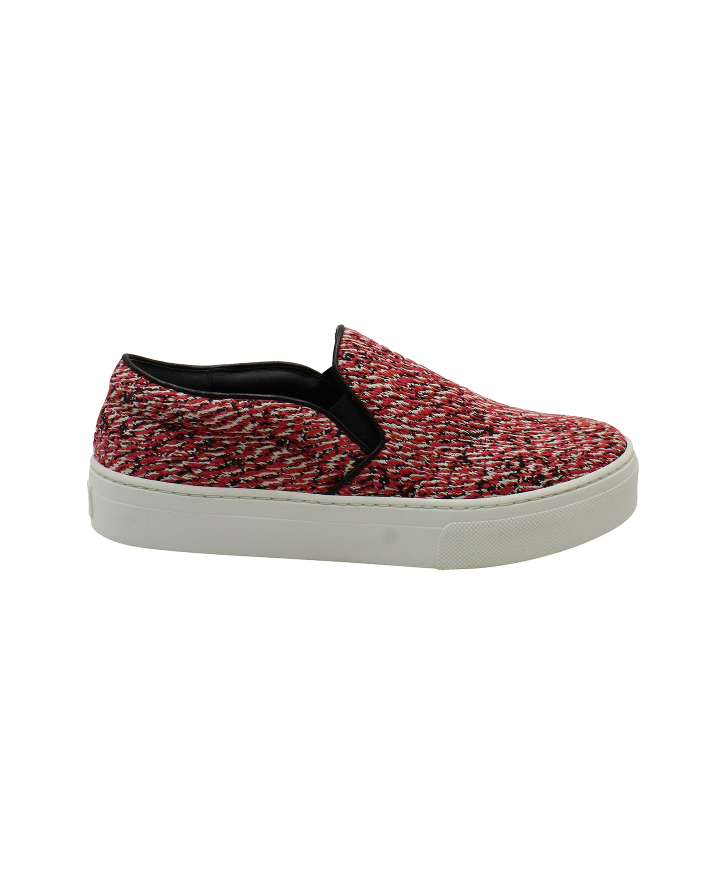 Celine Slip-On Sneaker aus rotem Baumwolltweed