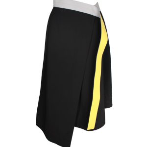 Loewe Wrap Midirock aus schwarzer Wolle 7703688478780