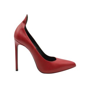 Saint Laurent Pointed Toe Pumps aus rotem Kalbsleder 7703691952188