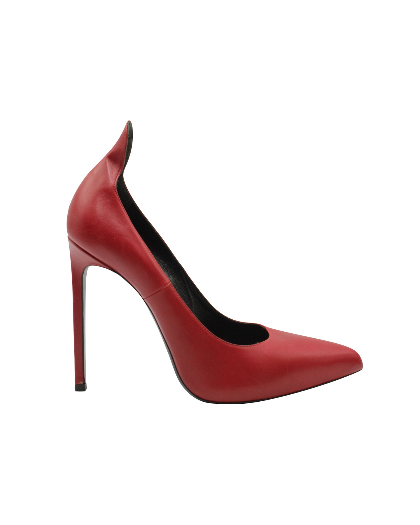 Saint Laurent Pumps aus Leder mit Spitze in Rot