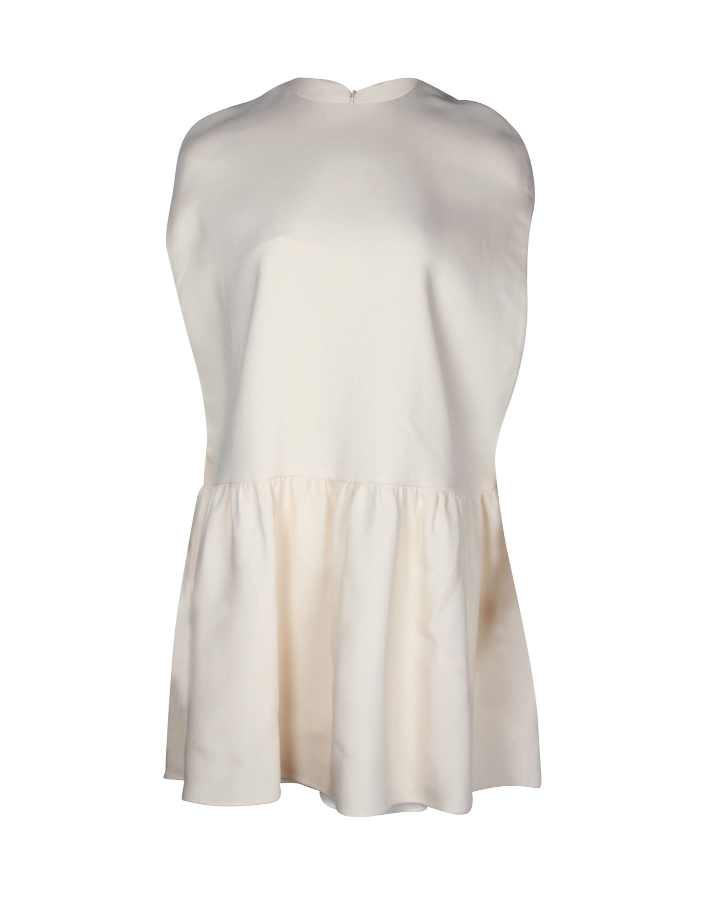 Valentino Garavani Cape-Effect Minikleid aus cremefarbener Seide