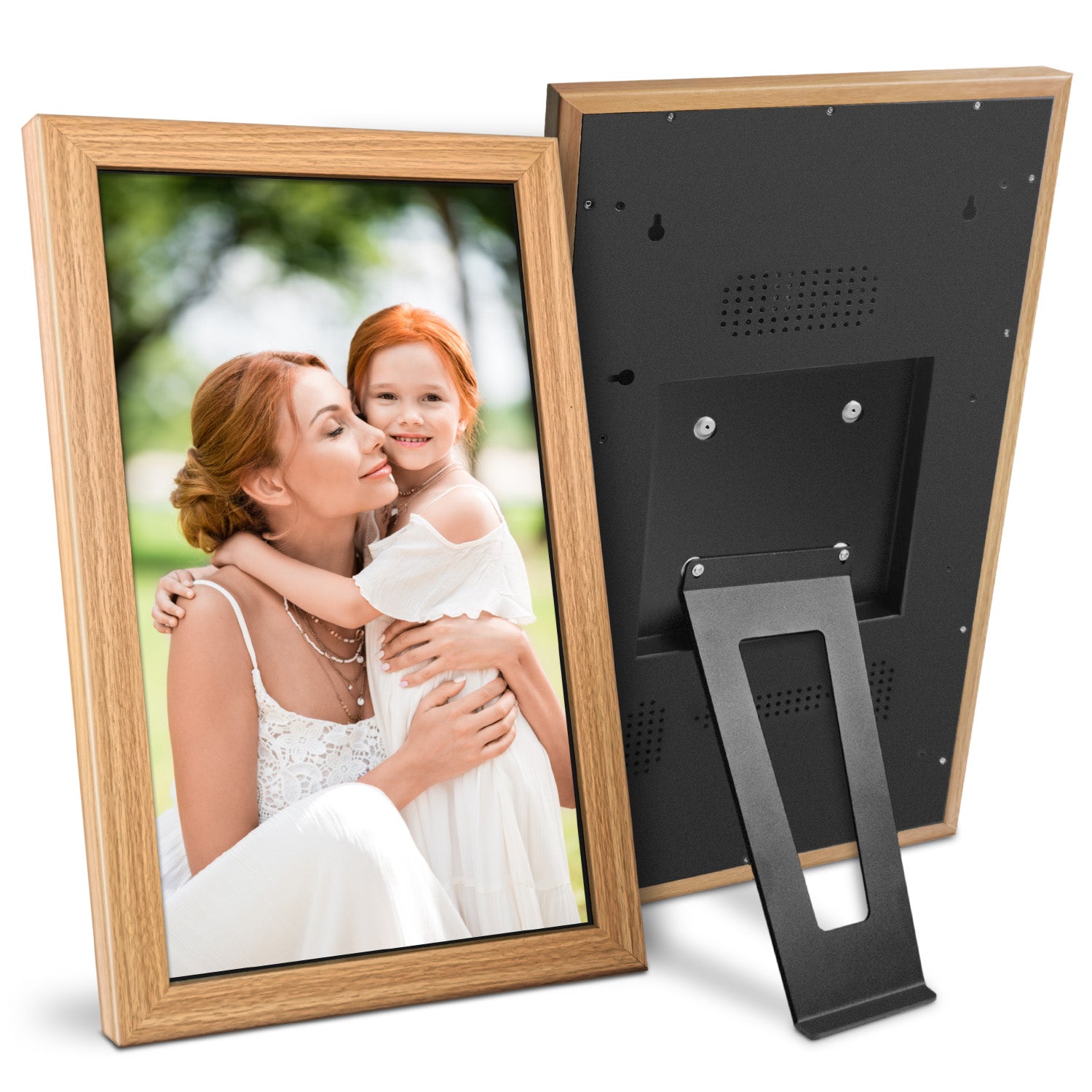 21-Zoll-Cloud-Bilderrahmen mit PhotoShare-App, 20 GB Cloud-Speicher und automatischer Drehung