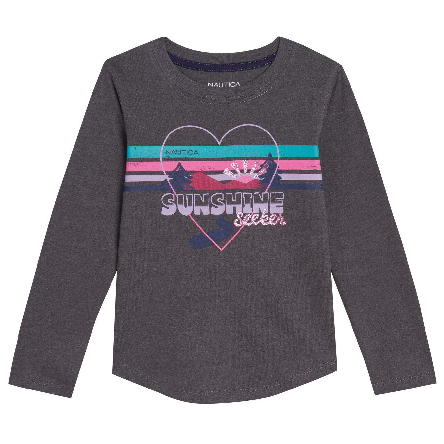 Nautica Kleine Mädchen Sunshine Seeker Langarm-T-Shirt (4-6X)