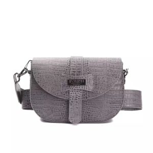 Pompei Donatella Elegant Crocodile-Print Leder Crossbody Damen Tasche