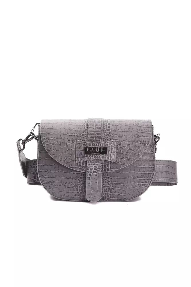 Pompei Donatella Elegante Crocodile-Muster Leder Crossbody Damentasche