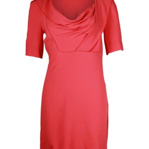 Roland Mouret Cowl Neck Minikleid in Korallenviskose 7703686676540