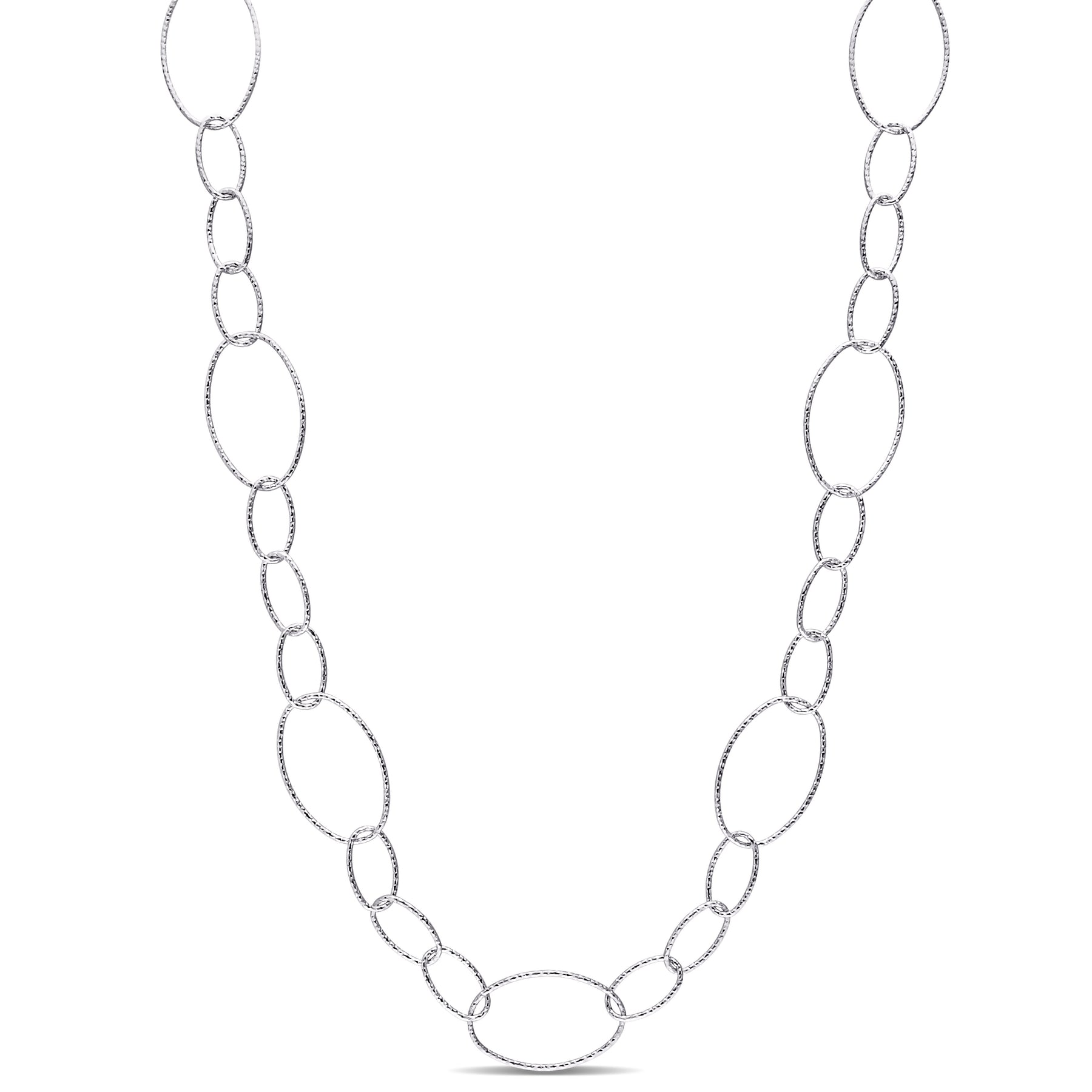 Mimi & Max 13mm Fancy oval Link Kette Halskette in Sterling Silber – 30 in