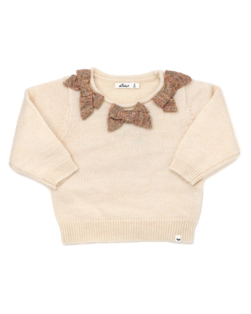 Oh Baby! Scandi Bow Pullover mit Wolle und Glitzer