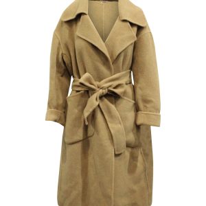 N.21 Belted Grabenmantel aus beige Wolle 7703679631420