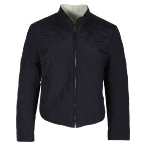Hermès gesteppte, wendbar Jacke aus marineblauem Polyamid 7703679893564