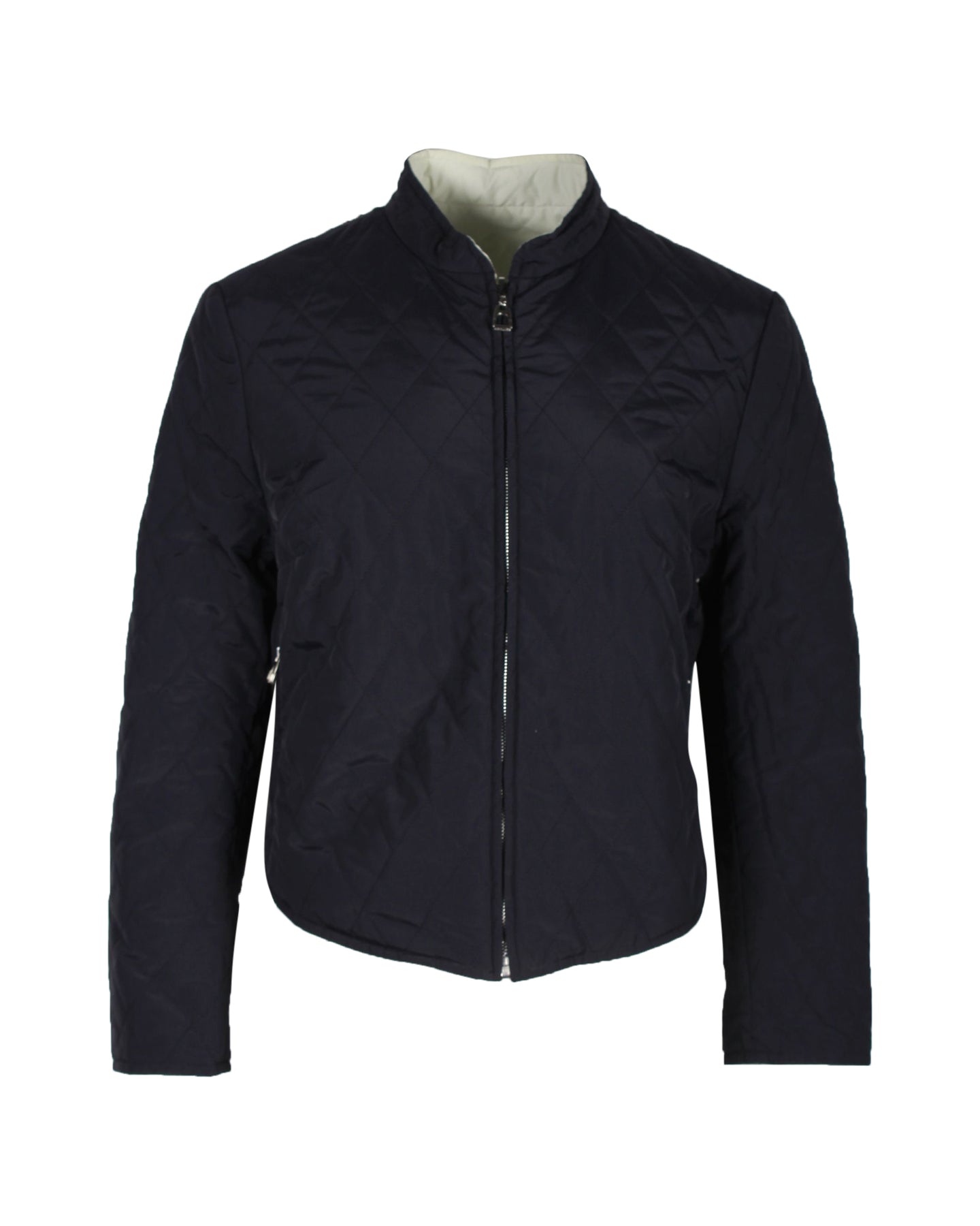 Hermès gesteppte, wendbar Jacke aus marineblauem Polyamid 7703679893564