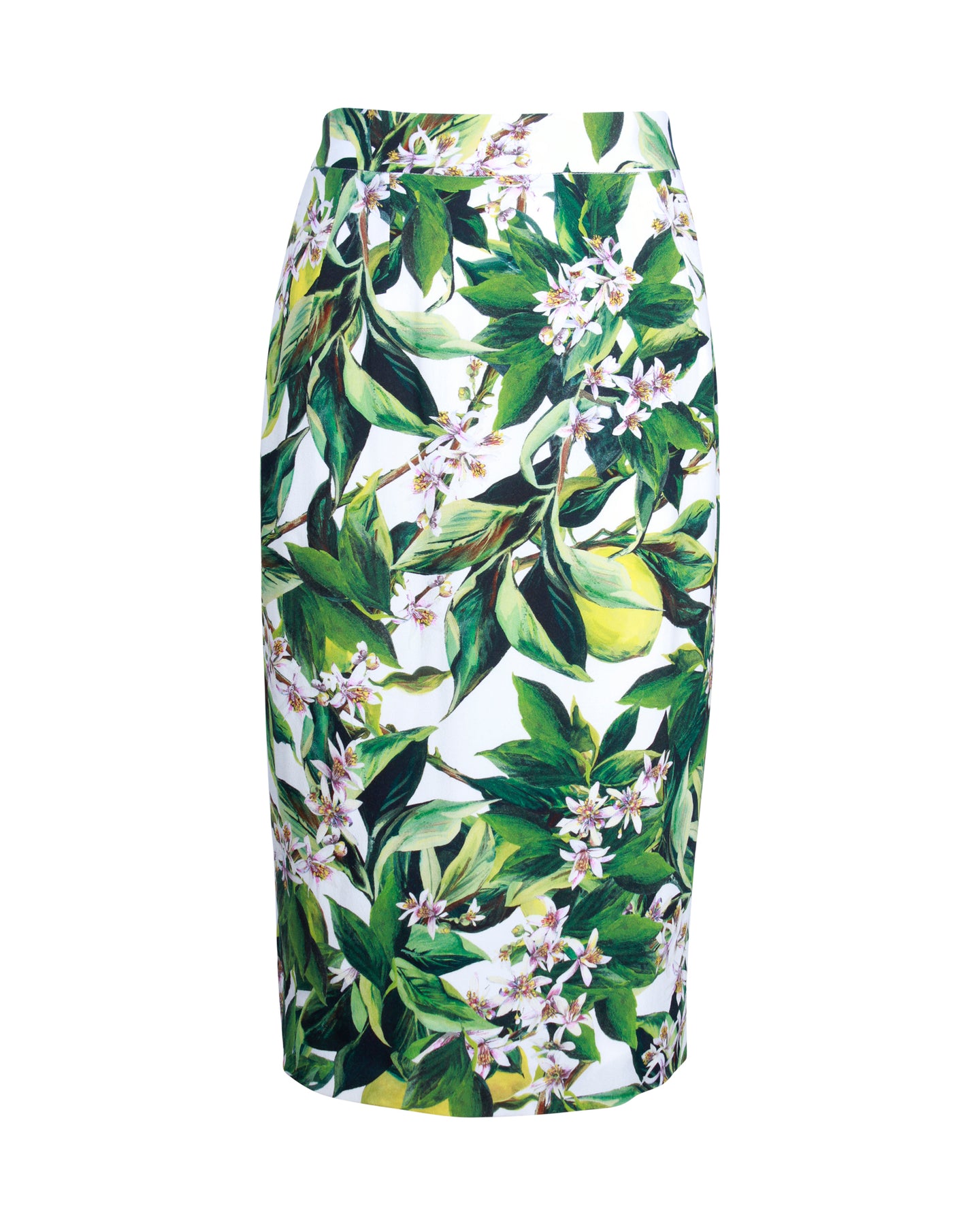 Dolce & Gabbana Mit Blumenmuster Midirock aus weißer Viskose