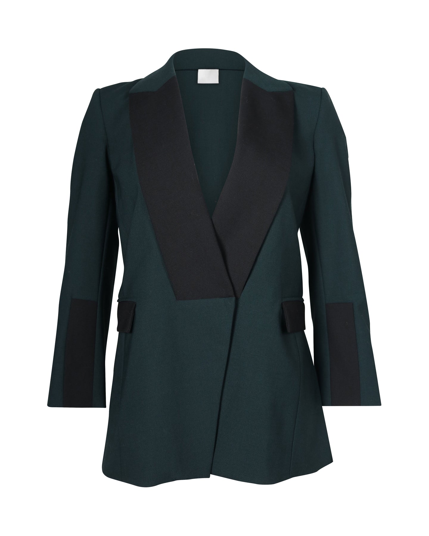 Dion Lee Zweifarbiger Blazer in Forest Grün und Schwarz Polyester
