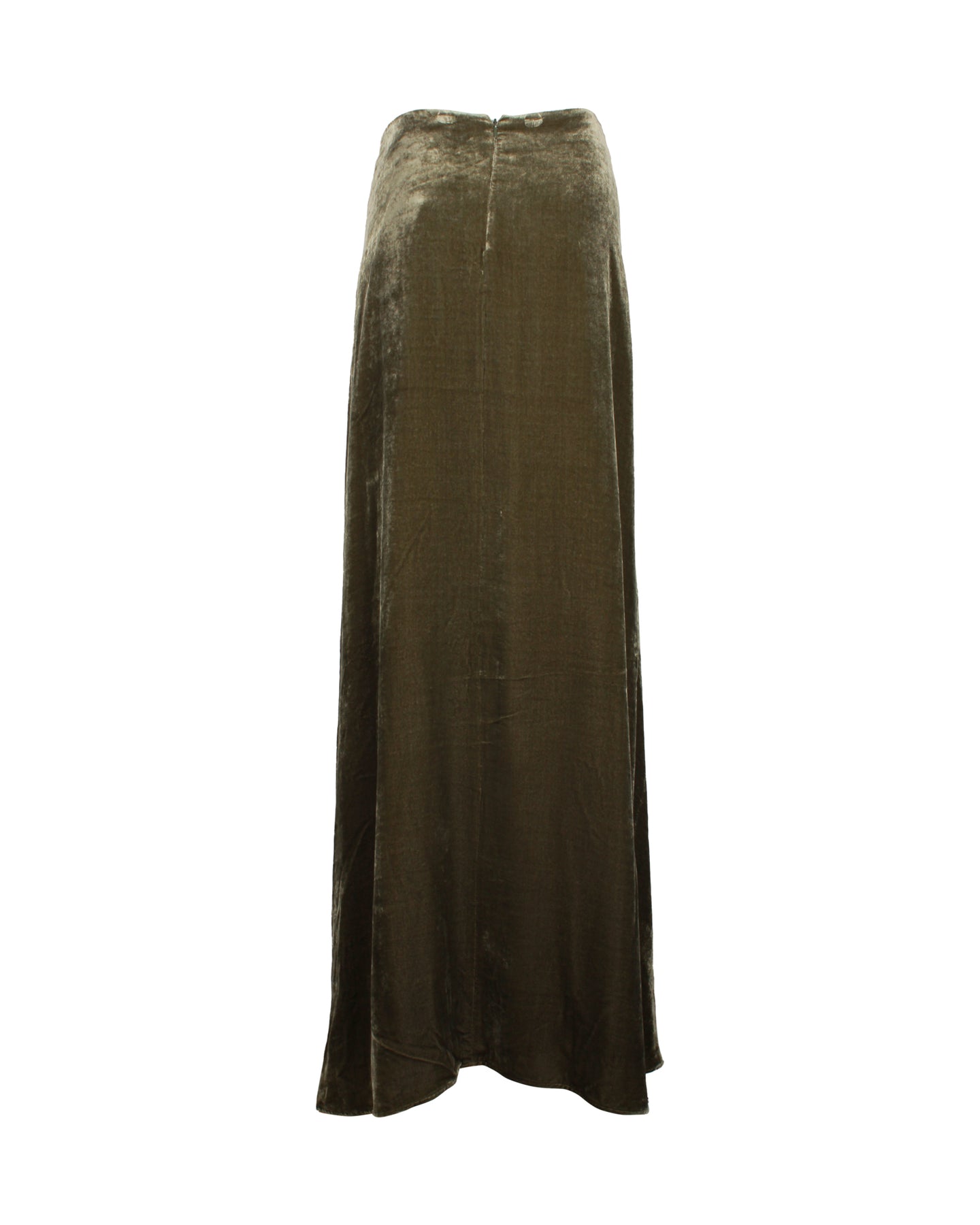Etro Maxi Rock aus olivgrünem Samt