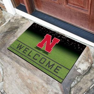 Fanmats nebraska cornhuskers Gummi-Türmatte – 18′′ x 30′′