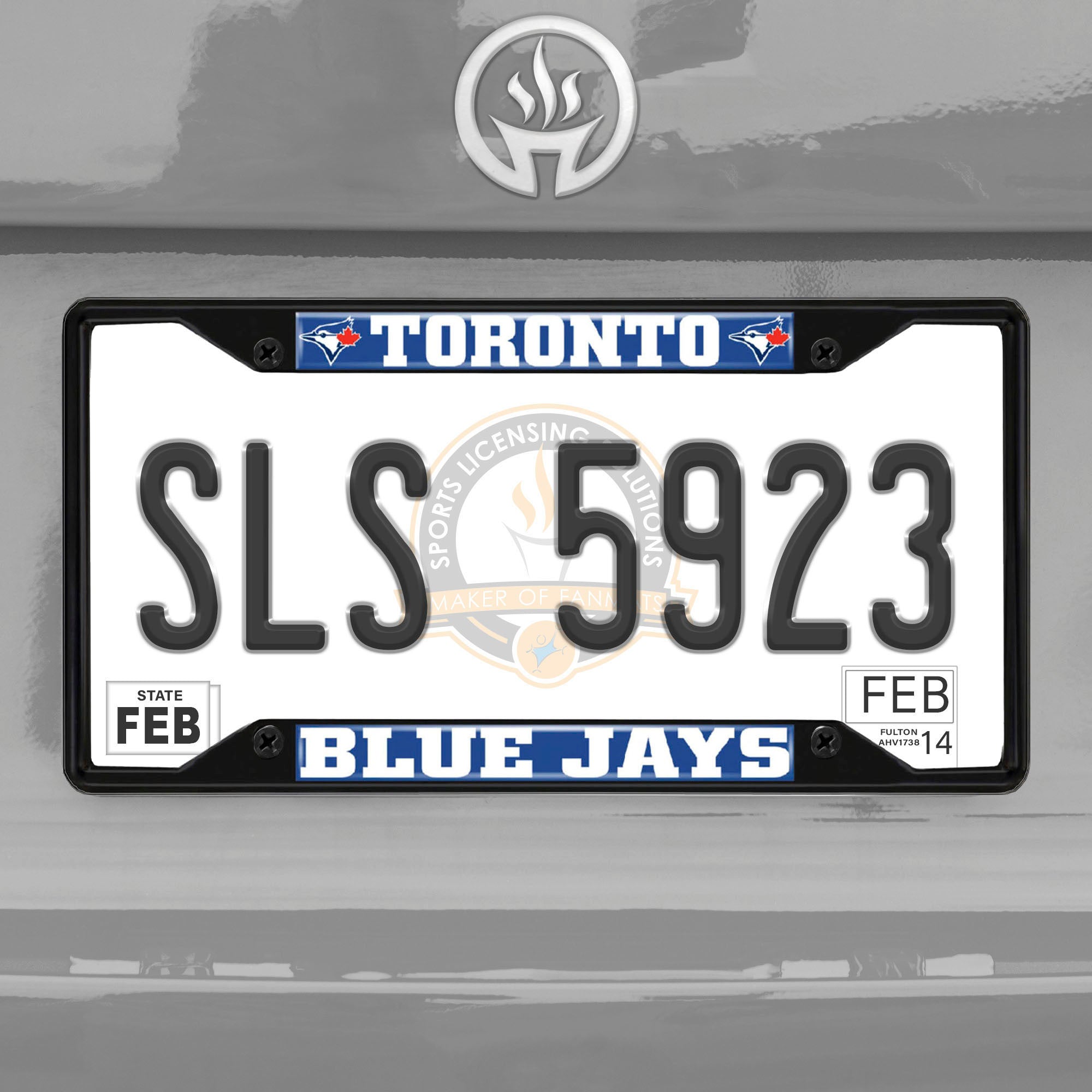 Fanmats Toronto Blau Jays Metall Nummernschild Rahmen schwarz Finish