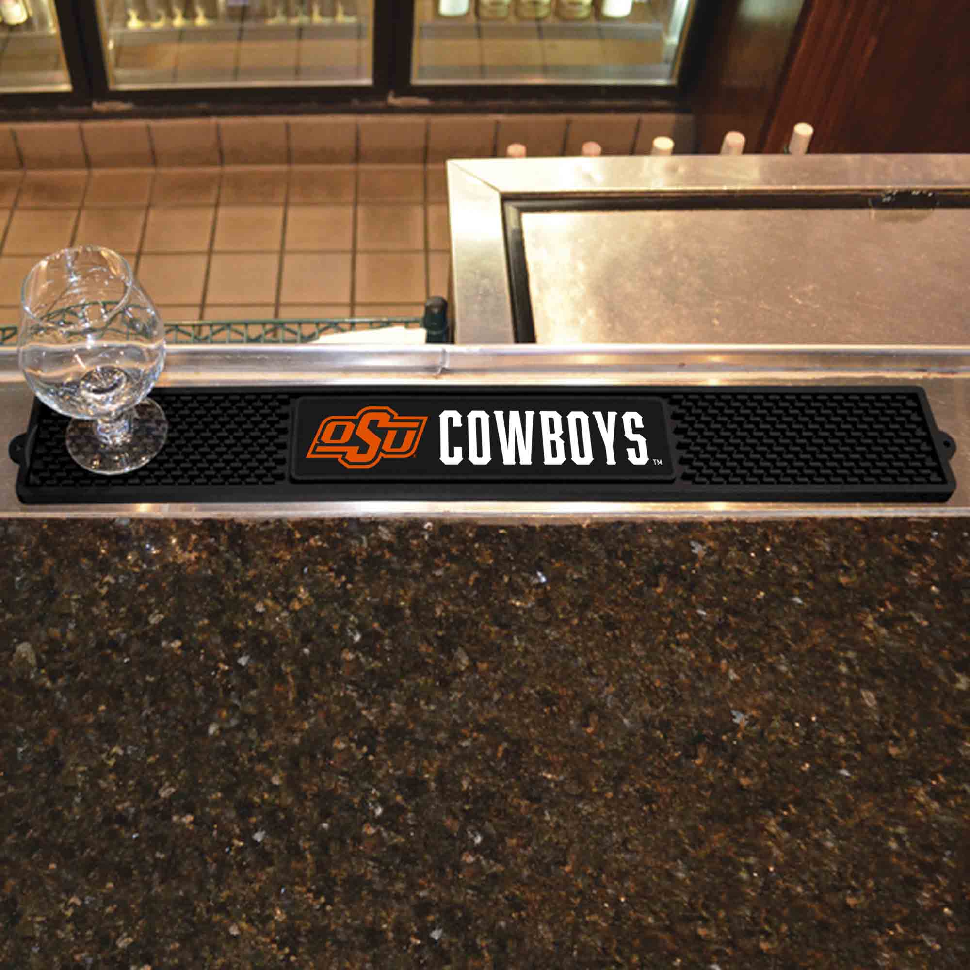 Fanmats Oklahoma State Cowboys Bar Drink Mat – 3,25′′ x 24′′