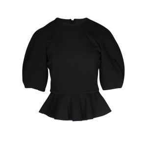 Alexander McQueen Sweatshirt mit Rundhalsausschnitt aus schwarzer Wolle