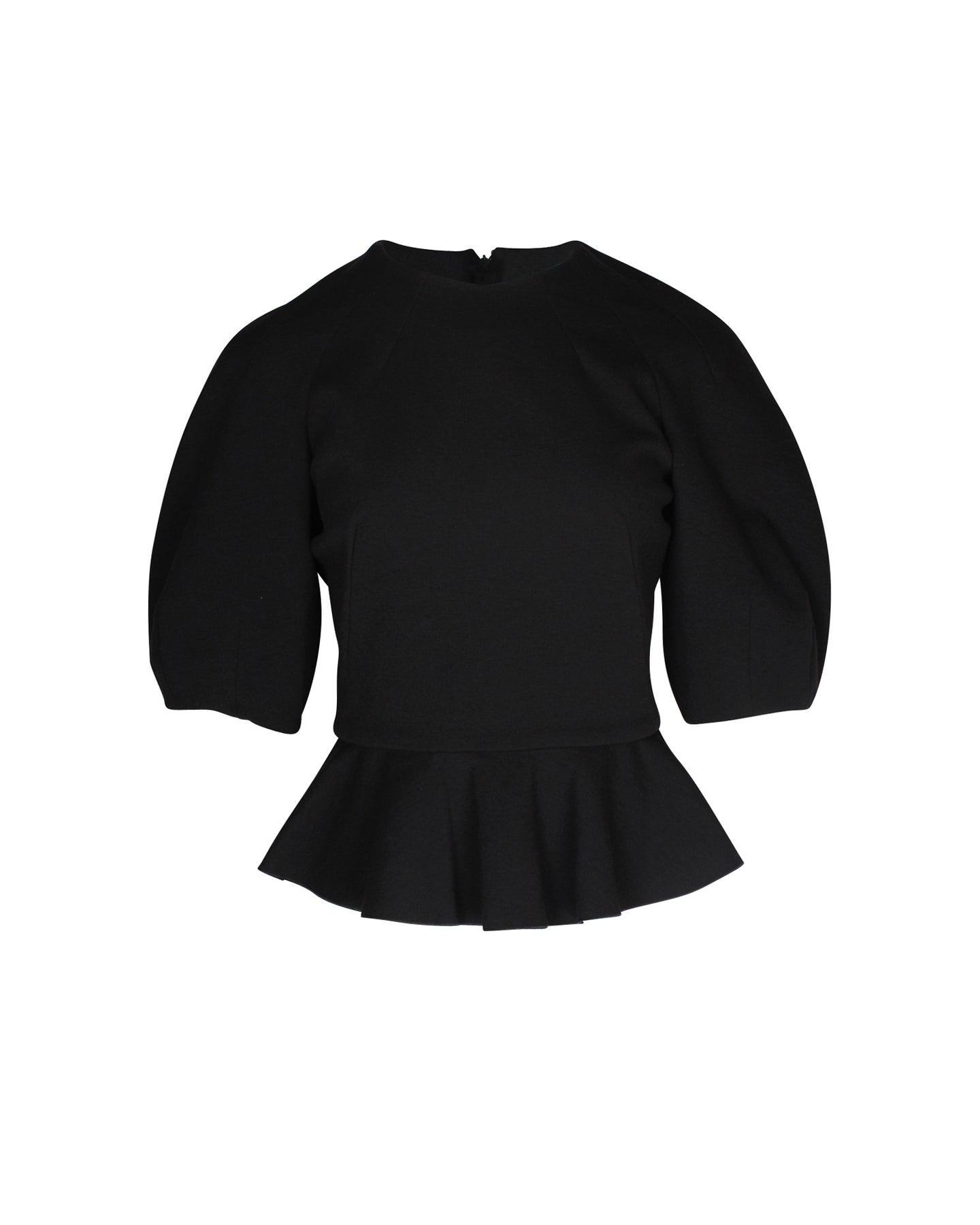 Alexander McQueen Sweatshirt mit Rundhalsausschnitt aus schwarzer Wolle