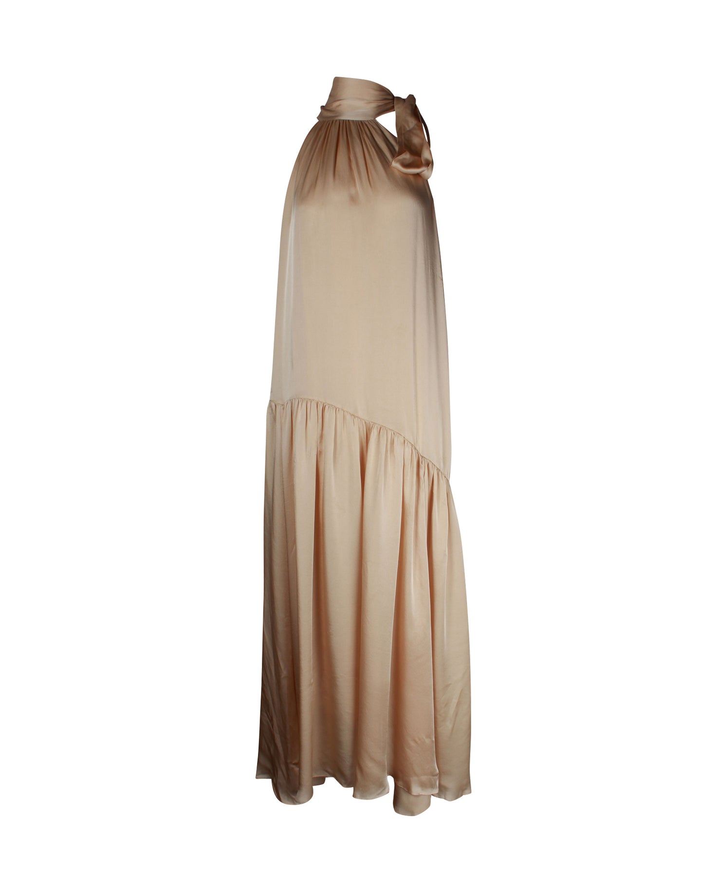 Zimmermann Neckholder Maxikleid aus Champagner-Seide