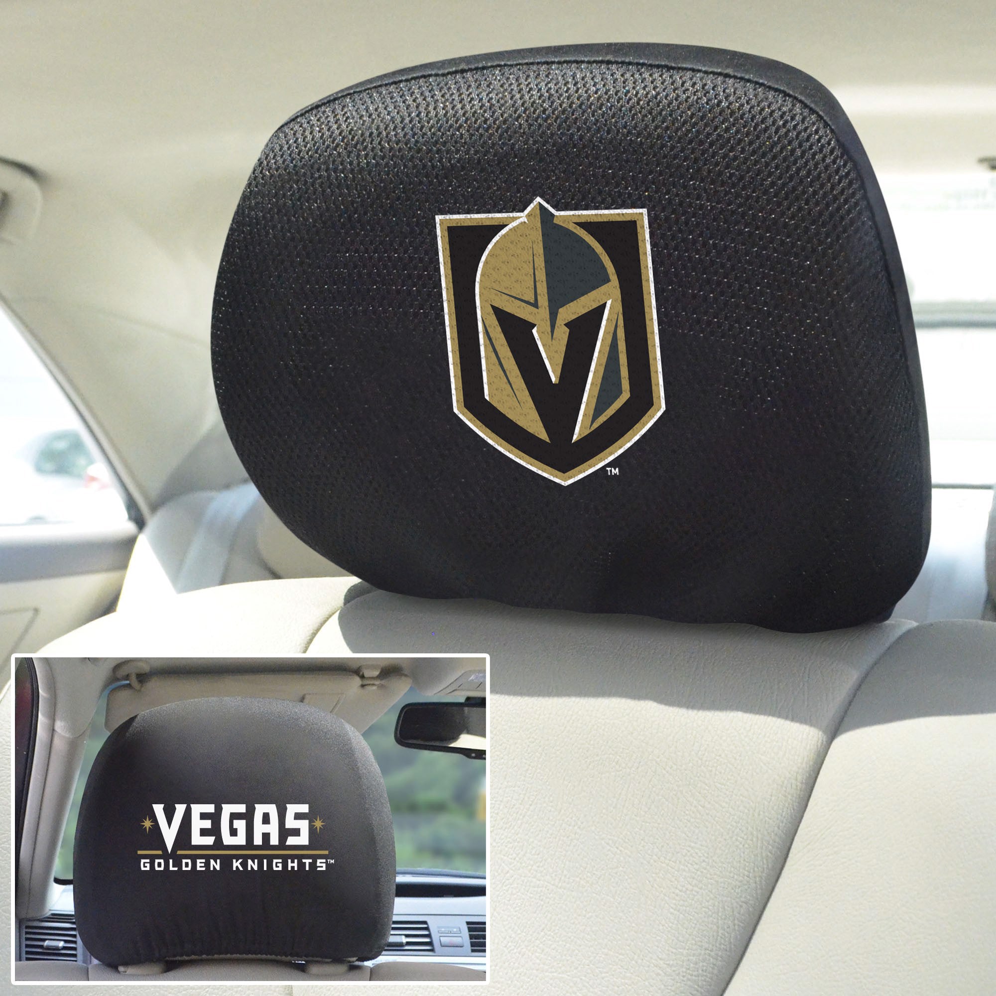 Fanmats Vegas Golden Knights bestickt Kopf Rest Cover Set – 2 Stück