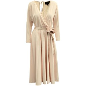 Marc Jacobs Runway – Wickelkleid aus rosa Polyester mit Rose