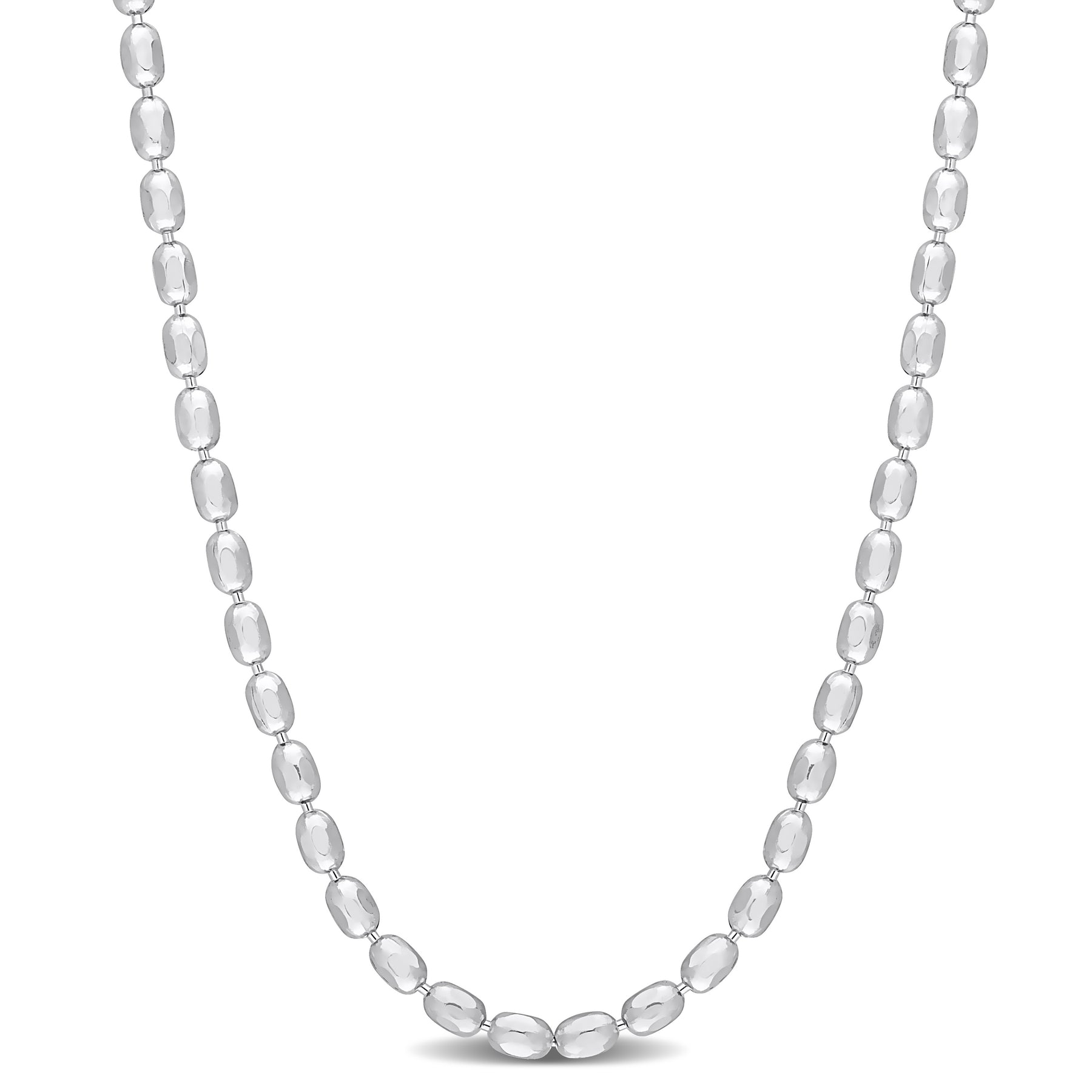 Mimi & Max oval Kugelkette Halskette in Sterling Silber – 16 in