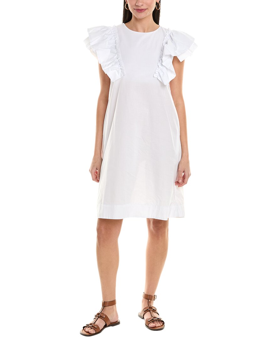 ALPHA STUDIO Rüschen Ärmel Shift Kleid