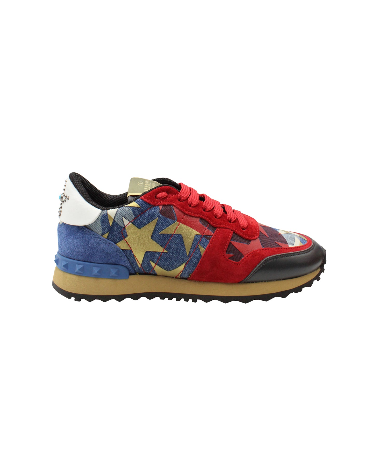 Valentino Garavani Limited Star Rockrunner Sneaker aus mehrfarbigem Wildleder und Leder