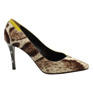 Fendi Pointed Pump in Animal Print Calf Haarleder 7703689986108