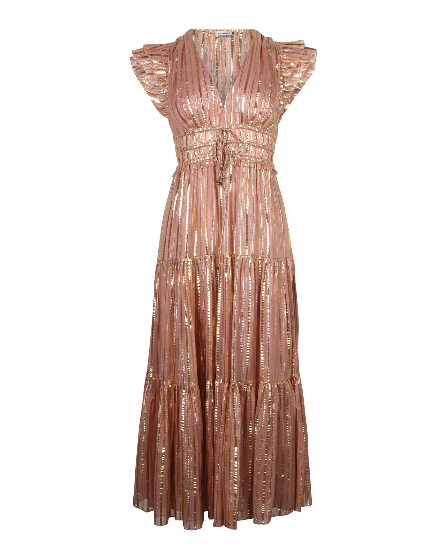 Ulla Johnson Justyne – Midikleid aus rosa Seide