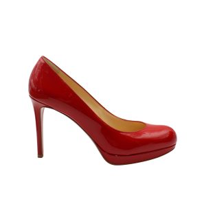 Christian Louboutin Einfache Pumps 100 aus rotem Lackleder