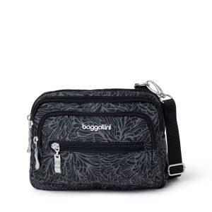 Baggallini Damen Triple Zip Bagg kleine Umhängetasche