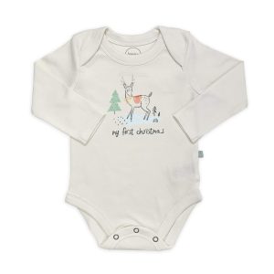 Grafik-Body, Weihnachtshirsch (langer Ärmel)
