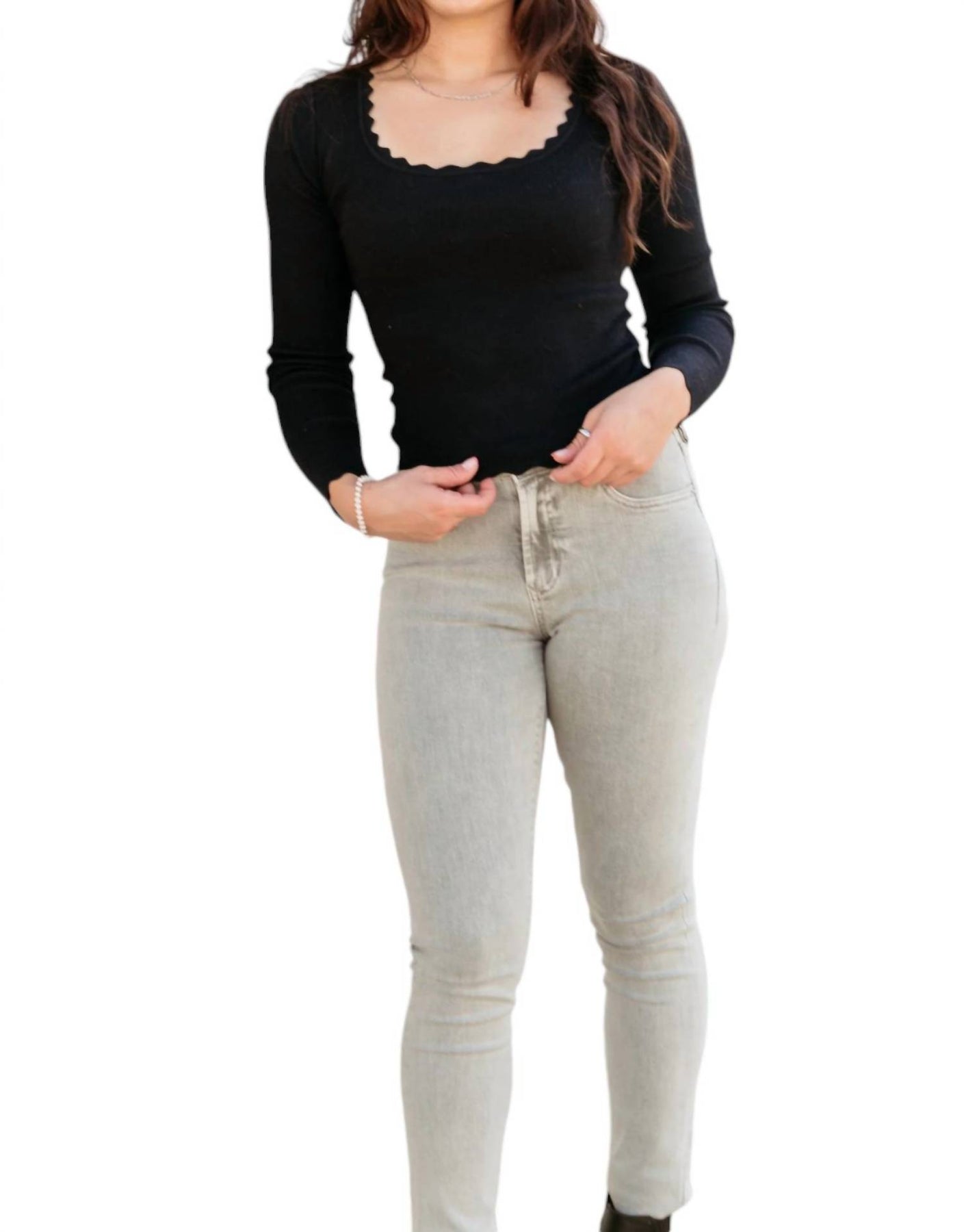 Gisele Skinny Jeans in grau 7803971469372