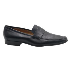 Hermes Tokyo Slipper aus schwarzem Leder