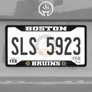 Fanmats Boston Bruins Metall Nummernschild Rahmen schwarz Finish
