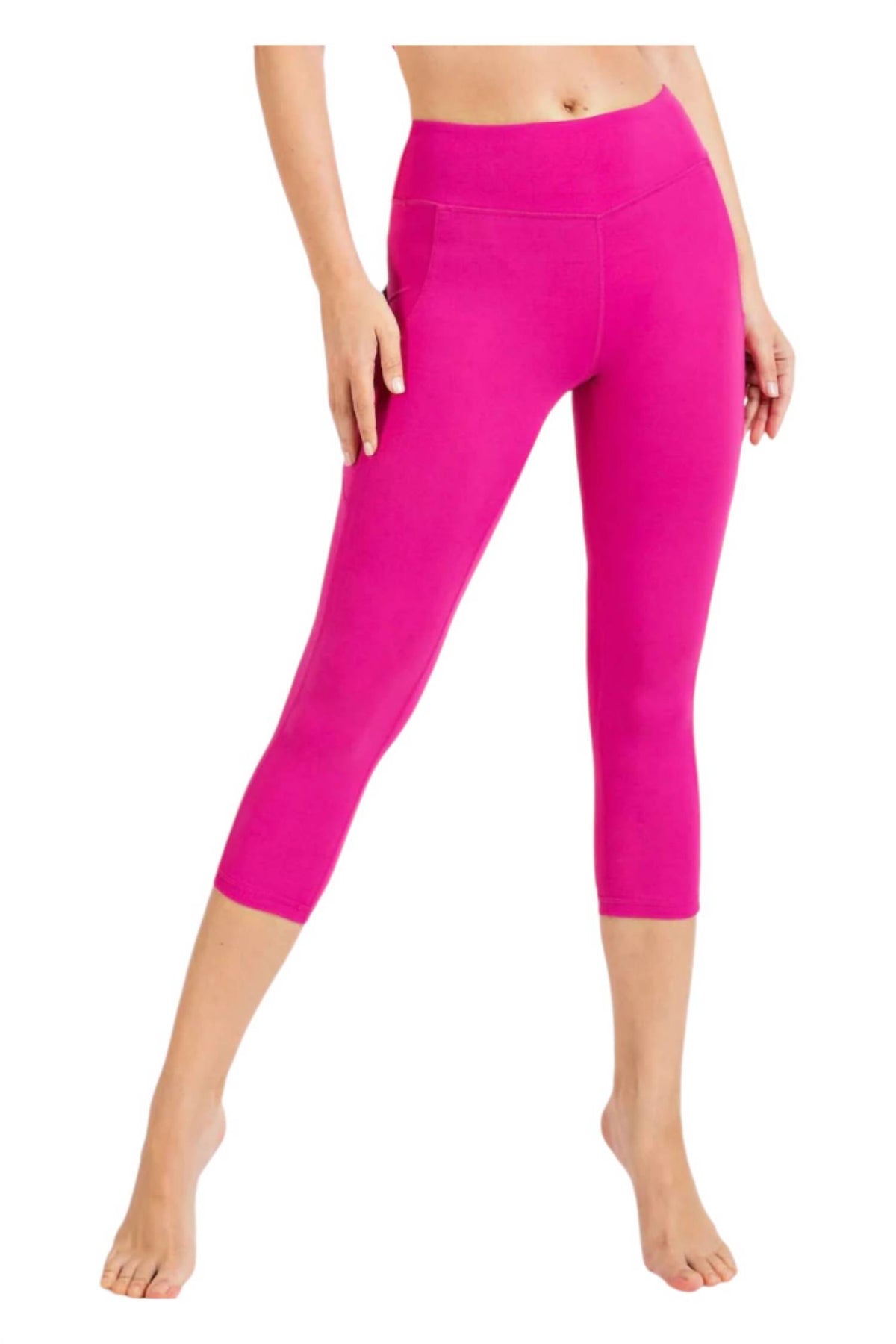 Athleisure Leggings mit Taschen in heißem Rosa