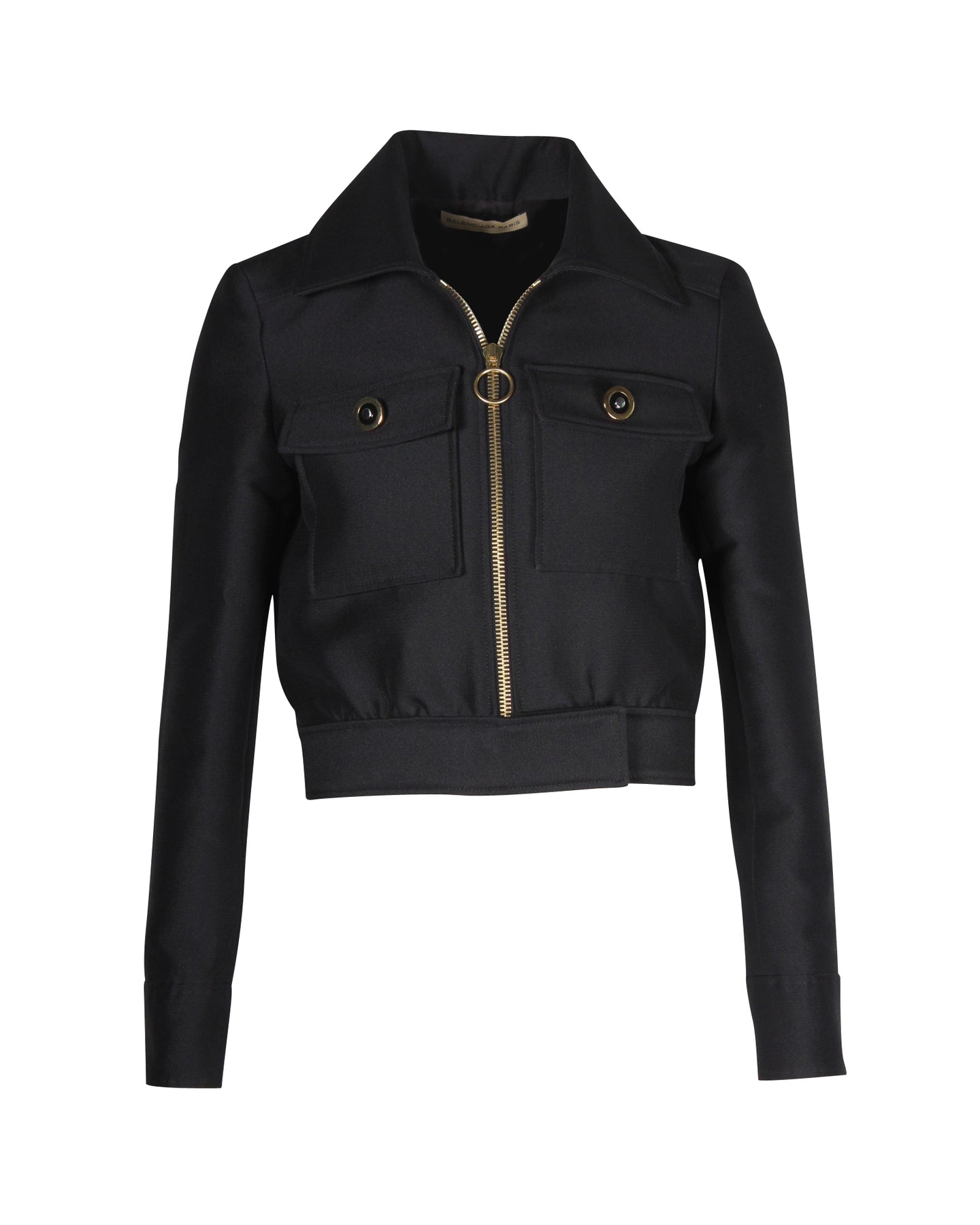 Balenciaga Strickjacke aus schwarzer Wolle