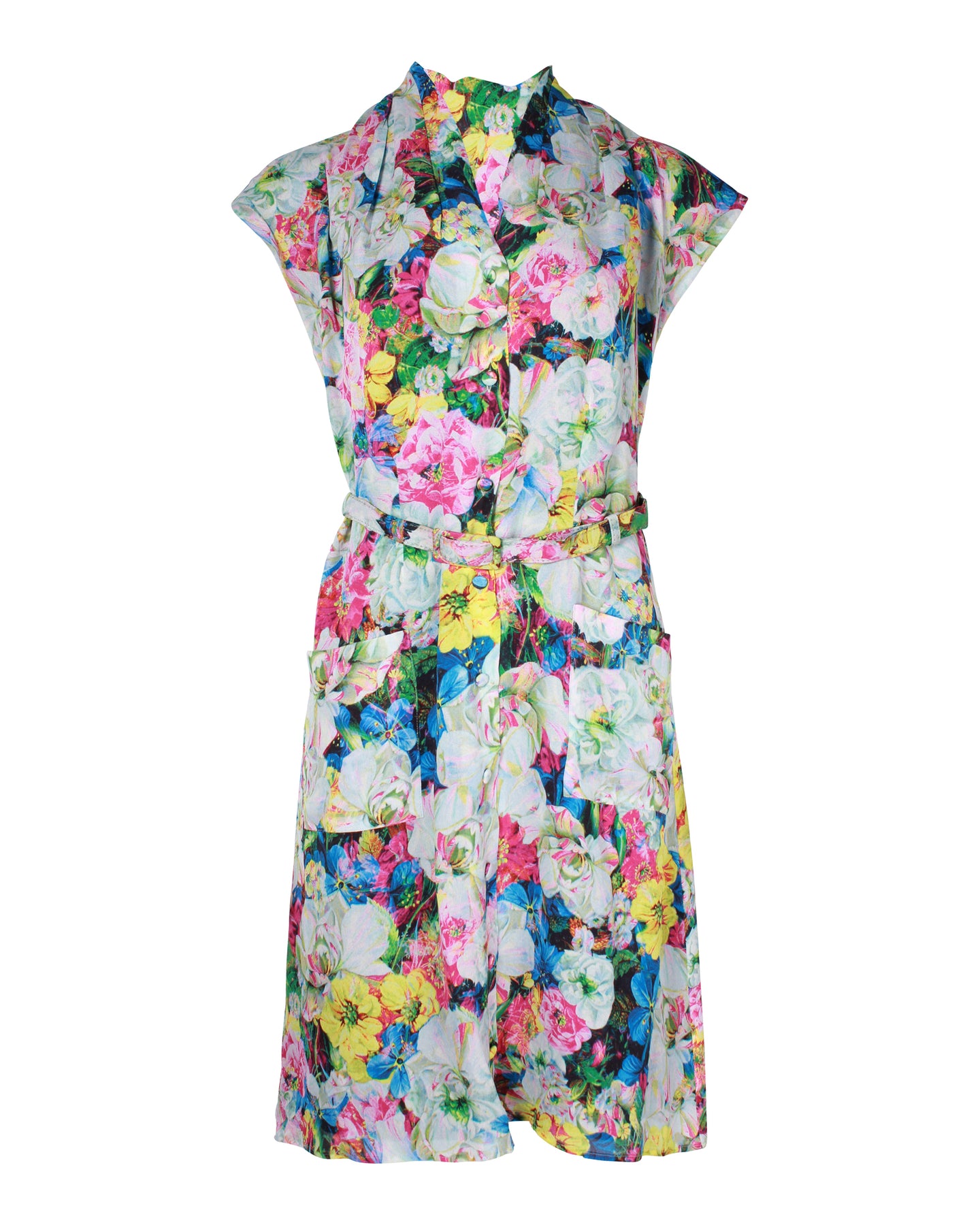 Erdem Geknöpftes Sommerkleid aus floraler Seide