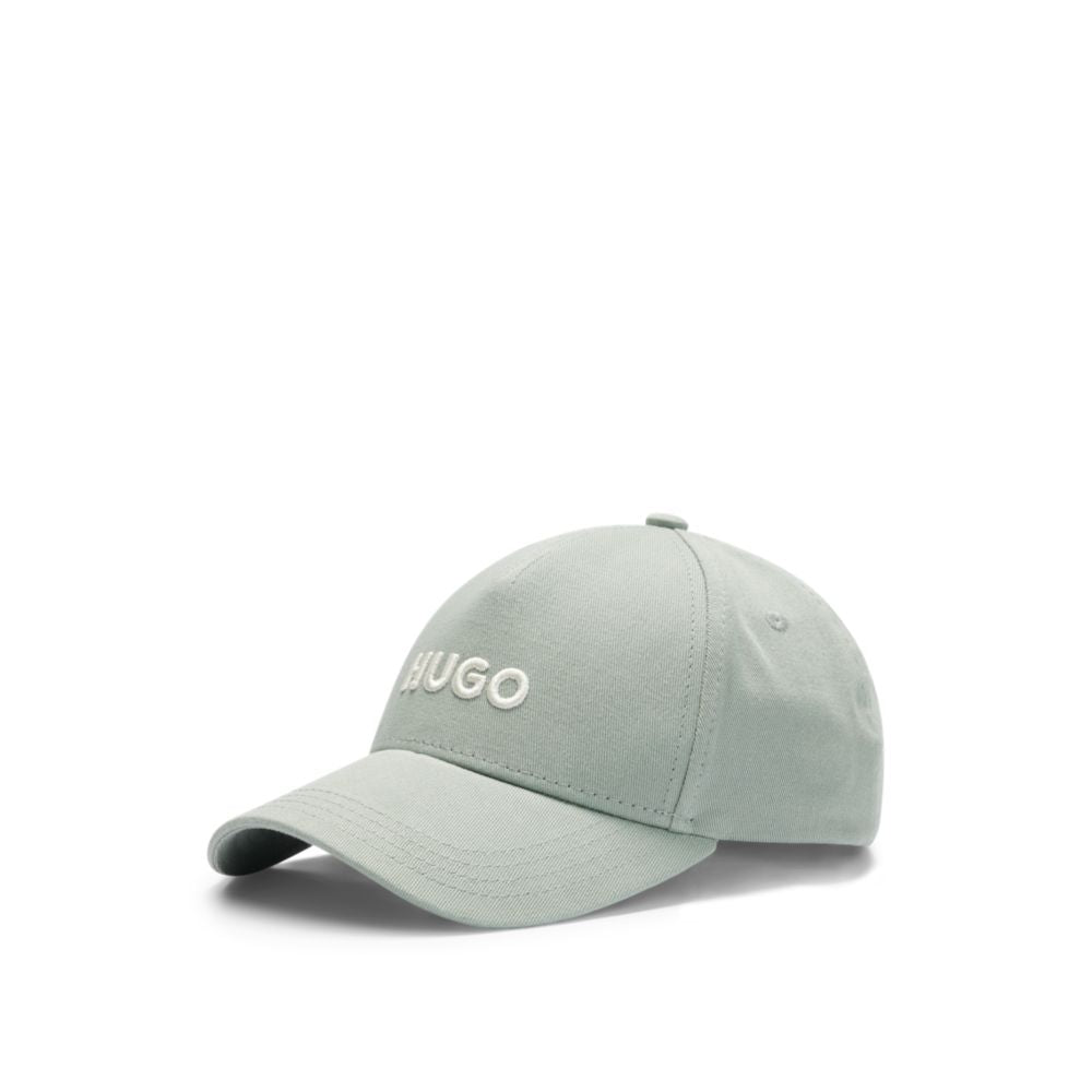 Kappe aus Baumwoll-Twill mit gesticktem Logo und Druckknopfverschluss