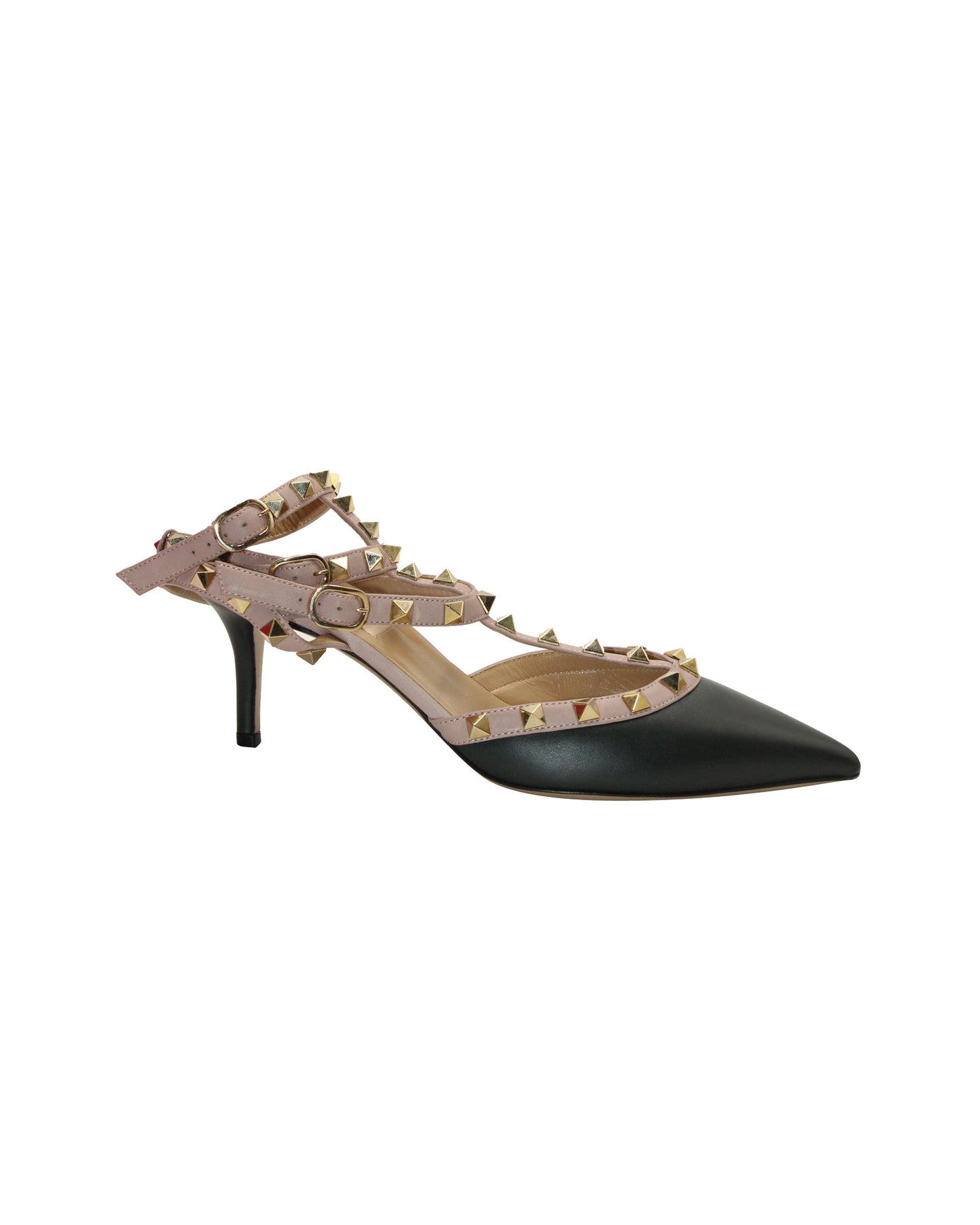 Valentino Rockstud Pumps aus tiefgrünem Leder