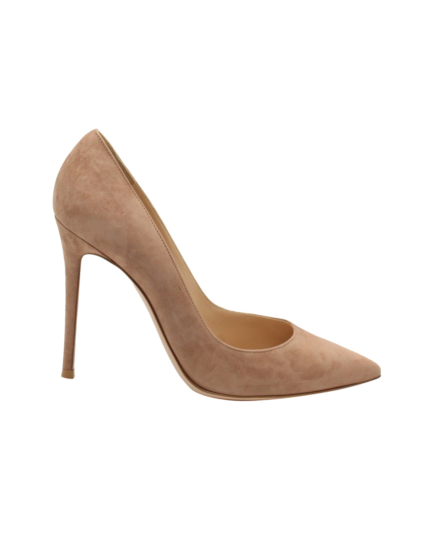 Gianvito Rossi Gianvito 105 Zehenspitzen-Pumps in sandbraunem Wildleder