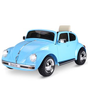 Streamdale lizenziert Volkswagen Beetle Electric Kinder Ride-On Auto 6V Batterie angetrieben Spielzeug mit Fernbedienung Musik Horn Lichter MP3 Für 3-6 Jahre alt blau