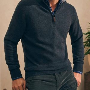 Jackson 1/4 Zip Pullover in Aschenkraut