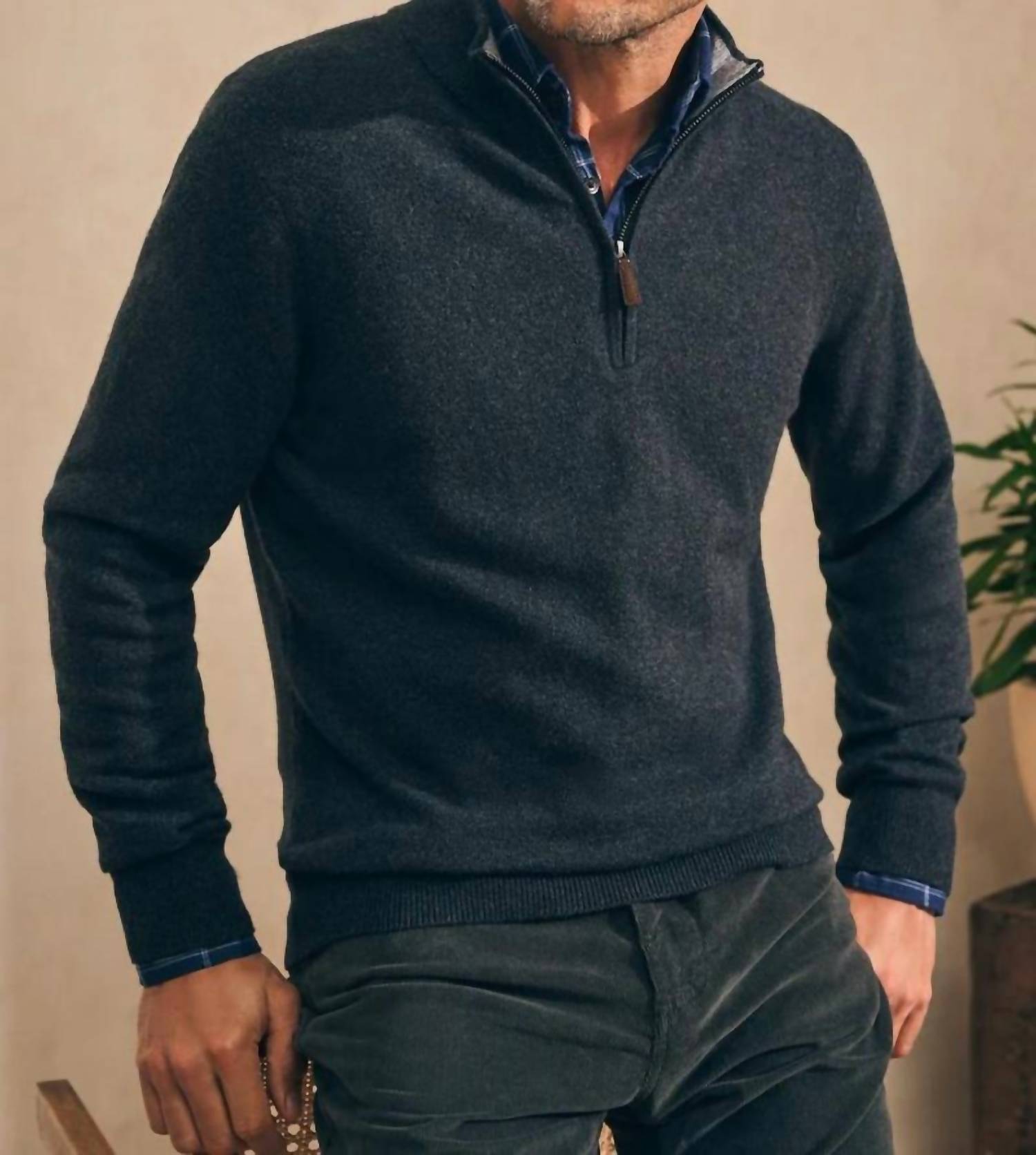 Jackson 1/4 Sweatshirt mit Reißverschluss in Esche
